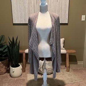 Barefoot Dreams Cableknit Drape Cardigan